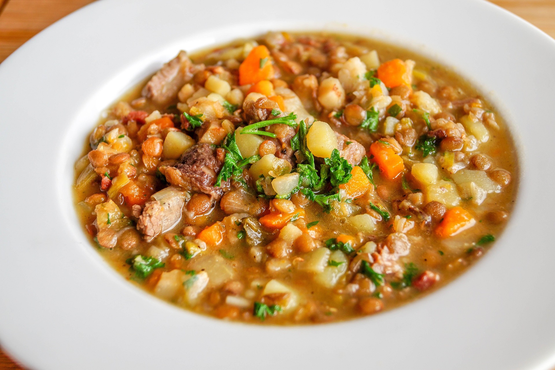 Moroccan Lentil Chickpea Soup