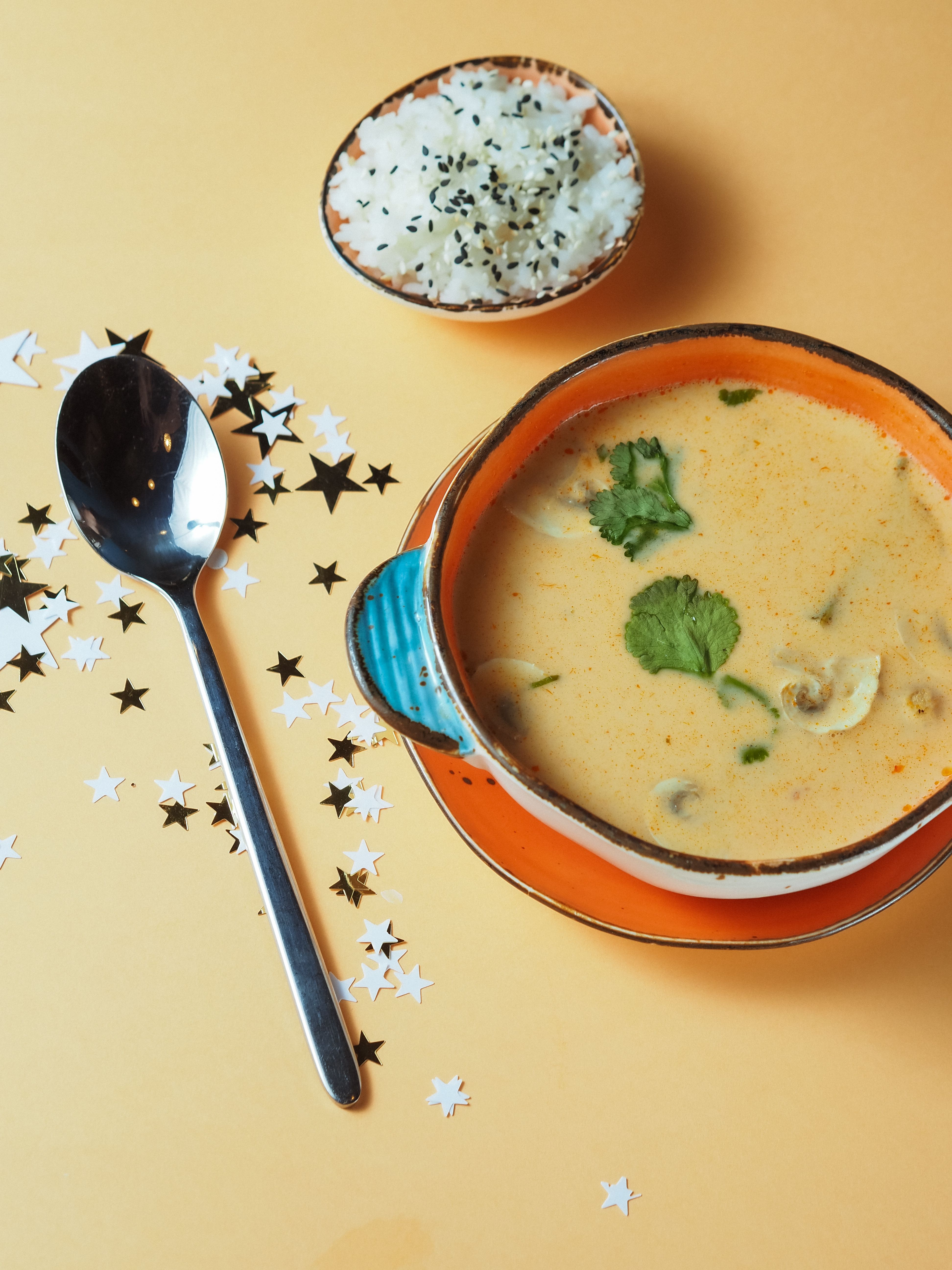 Thai Coconut Chicken Mushroom Soup