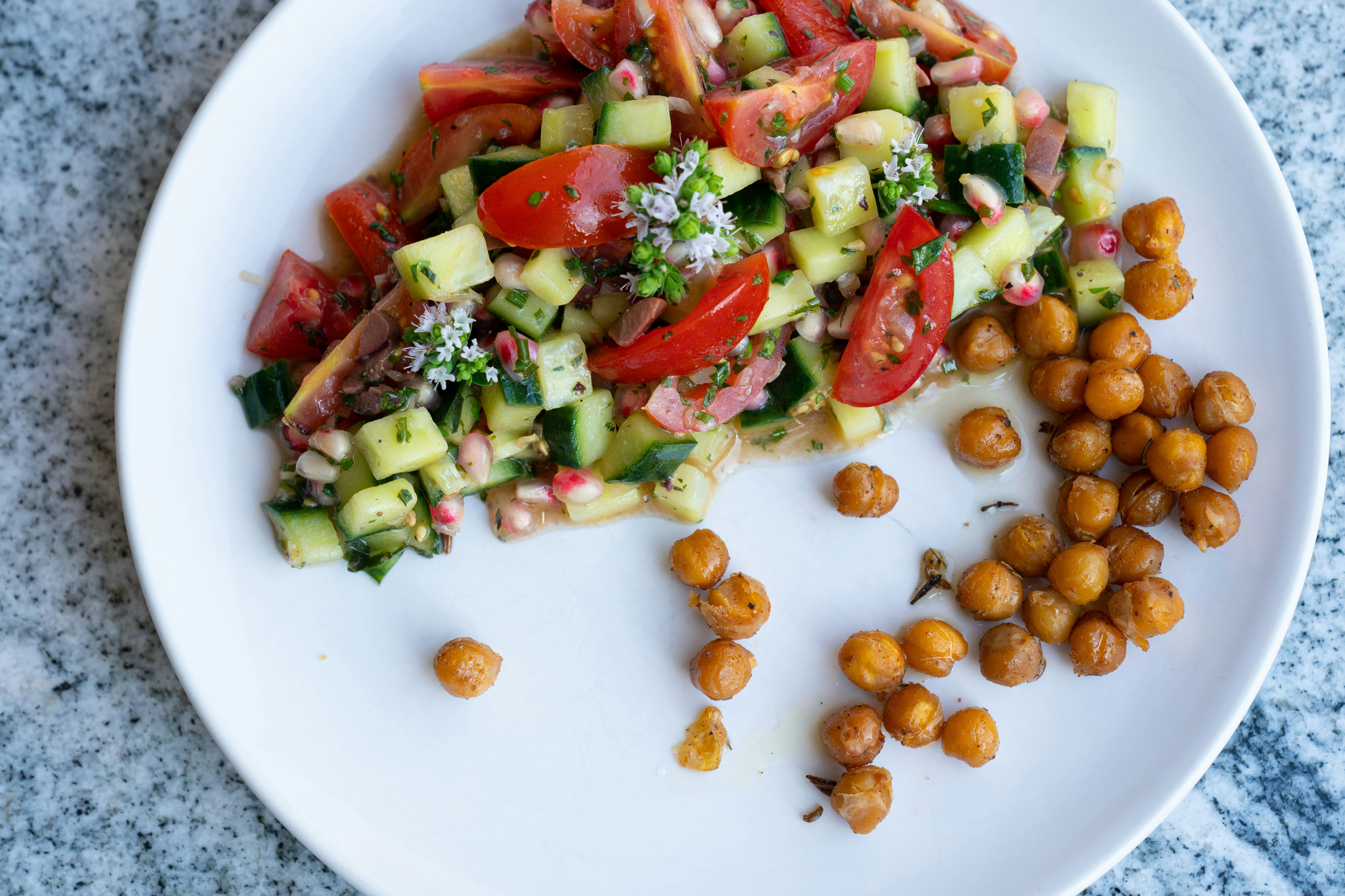 Mediterranean Cucumber Chickpea Salad